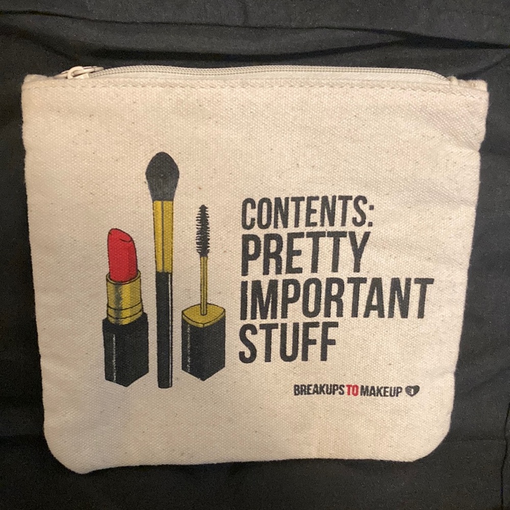 Cream Cosmetic Bag